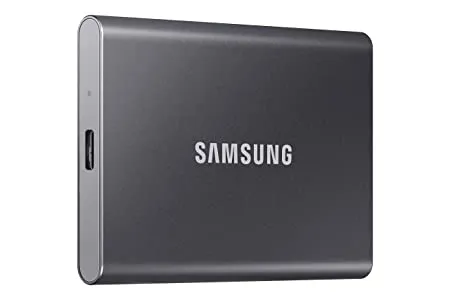 Samsung T7 2TB Up to 1 050MB s USB 3 2 Gen 2 10Gbps Type C External Solid State Drive Portable SSD Grey MU PC2T0T 