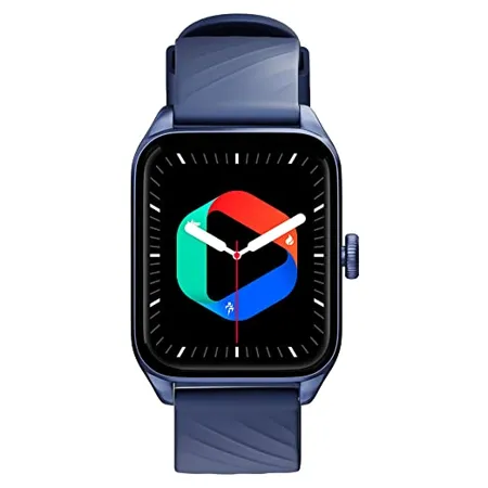 Zebronics ETERNAL Bluetooth Calling Smart watch with 1 85 Large display Voice assistant 100 Sports IP67 Waterproof 11 built in customizable wallpaper 8 Menu UI Crown and Calculator Blue 