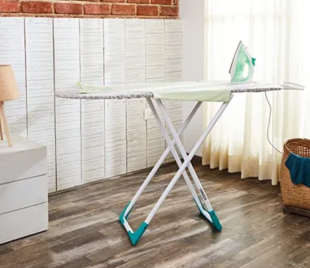Amazon Brand Solimo Wooden Ironing Board Table with Iron Holder Foldable Adjustable 122 x 40cm 