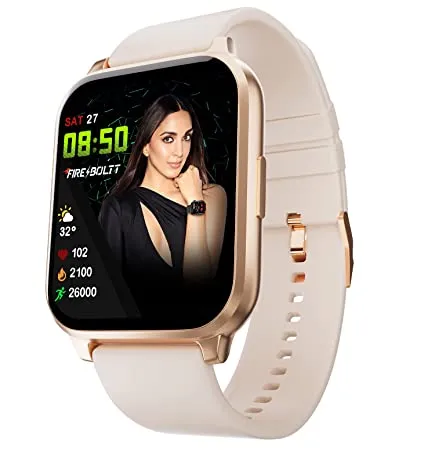 Fire Boltt Ninja 3 1 83 Display Smartwatch Full Touch with 100 Sports Modes with IP68 Sp02 Tracking Over 100 Cloud Based Watch Faces Beige 