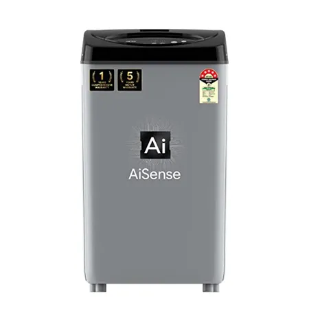 Acer 6 5 Kg Quad Wash Series Fully Automatic Top Load Washing Machine AiSense Hex Fin Jet Pulsator SwirlWash Tub 5 Star Energy Rating CareTec Wash AR65FATLP0EC 2023 Model Grey 