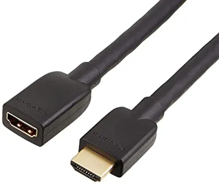 Amazon Basics High Speed Male to Female HDMI Extension Cable 10 Feet Black