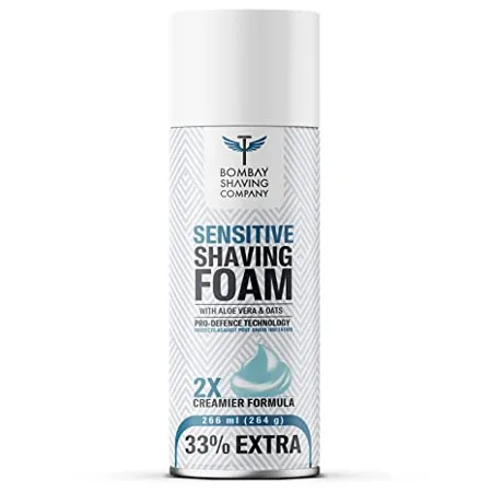 Bombay Shaving Company Sensitive Shaving Foam 266 ml 33 Extra with Aloe Vera Oats Aloe Vera 