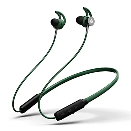 Boult Audio FXCharge Wireless in Ear Bluetooth Neckband with ENC Mic 32H Playtime Type C Fast Charging 5Mins 7 5Hrs Playtime Dual Pairing Made in India Biggest 14 2mm Drivers Ear Phones Green 