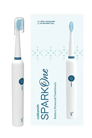 Caresmith SPARK One Electric Battery Toothbrush Electric Tooth Brushes for Adult AA Battery Provided 30000 Strokes per Minute White 1 