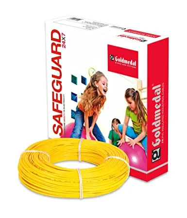 GOLDMEDAL 6 0Sq mm Fire Retardant Wire 90m Yellow 