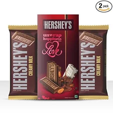 Hershey s Bar Creamy Milk Chocolate 100 gm Pack of 2 