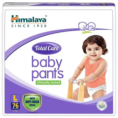 Himalaya Total Care Baby Pants Diapers Large 9 14 kg 76 Count
