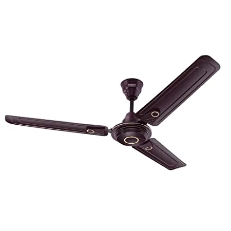 Hindware Smart Appliances Caeli Brown Star rated Ceiling Fan 1200MM 425 RPM Energy Efficient Silent Air Delivery Fan for Home comes with 52 W copper motor and aerodynamic blades