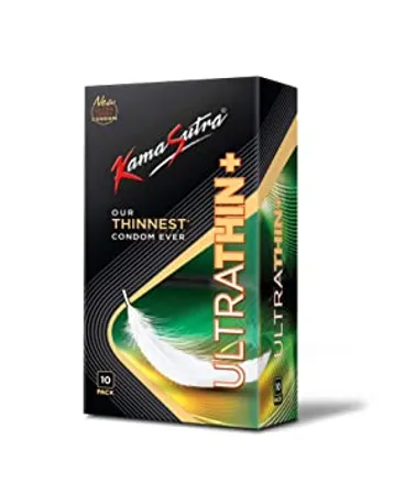 KamaSutra UltraThin Condoms for Men for Closest Feel for Couple Clear 10 Count