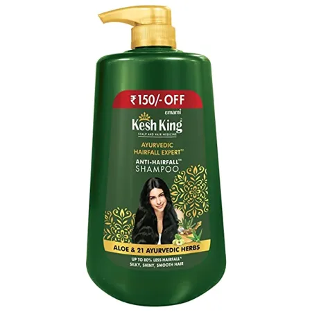 Kesh King Ayurvedic Anti Hairfall Shampoo Reduces Hairfall 21 Natural Ingredients With The Goodness Of Aloe Vera Bhringraja And Amla For Silky Shiney Smooth Hair 1000Ml