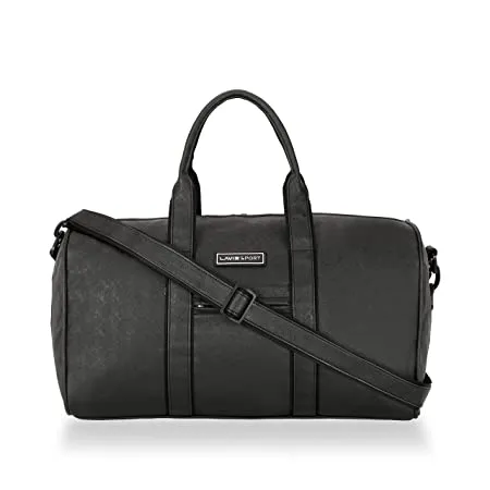 Lavie Sport Captain Leatherette Unisex Travel Duffle Bag Stylish Spacious Weekender Travel Bag Duffle Bag for Gym Sports Training