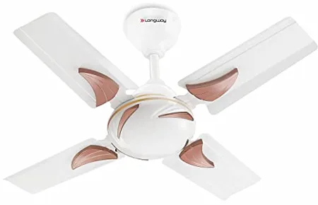 Longway Creta P1 600 mm 24 inch Ultra High Speed 4 Blade Anti Dust Decorative 5 Star Rated Ceiling Fan Ivory Pack of 1 