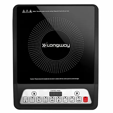 Longway Elite Plus IC 2000 W Push Button Induction Cooktop Black 
