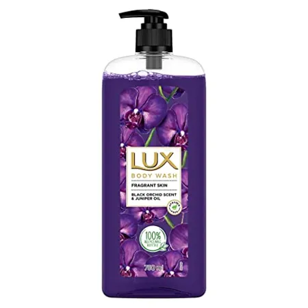 Lux Body Wash Fragrant Skin Black Orchid Scent Juniper Oil SuperSaver XL Pump Bottle with Long Lasting Fragrance Glycerine Paraben Free Extra Foam 750 ml