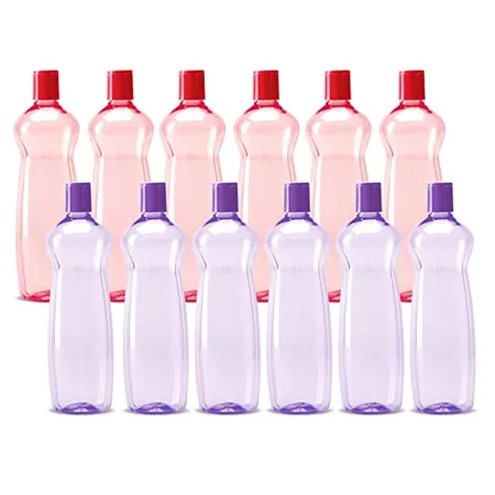 MILTON Pacific 1000 Pet Water Bottles 1 Litre Each Set of 12 Purple and Red BPA Free Leak Proof Office Bottle Gym Bottle Home Kitchen Travel Bottle Hiking Treking Reusable