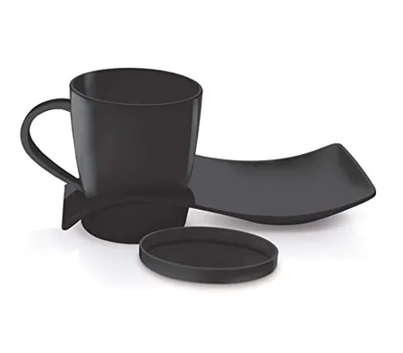 Milton Coffee and Cookies Melamine Server Set of 3 Black