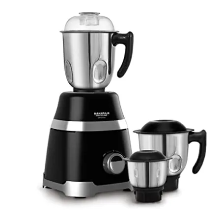 NIRLON Maharaja Whiteline MX 220 1000 W Ultramax HD 3 Stainless Steel Jar Mixer Grinder Black with Chrome Finish 