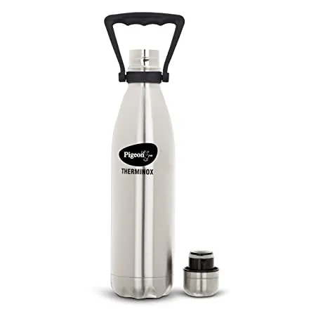 Pigeon by Stovekraft Aqua Therminox Stainless Steel Vaccum Insulated Water Bottle with Copper Coating Inside for Better Hot and Cold Retention 1000 ml 