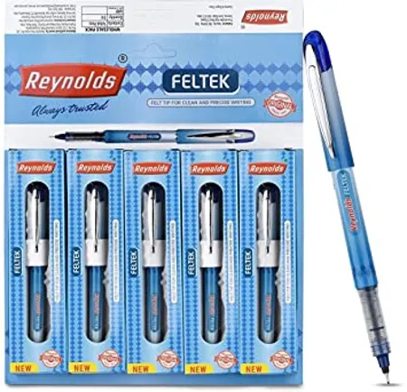 Reynolds FELTEK IND 5 CT BOX BLACK Smooth Ball Pens Long lasting ball pens Professional Ball pens with superior writing experience Ball Pens for swift writing