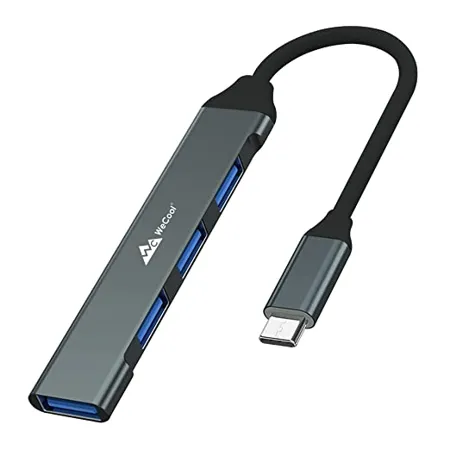 Wecool 4 in 1 USB Hub Type C to 4 USB A Ports with Fast Data Transfer USB C Hub with USB 2 0 and 3 0 Ports Compatible with Laptops Pc MacBook and Smartphones Type C Devices
