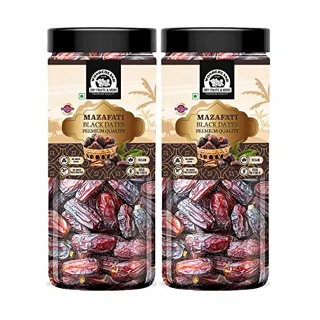 Wonderland Foods Dry Fruits Mazafati Dates 800g 400g X 2 Jar Healthy Nutritious Soft Khajoor Khajur Rich in Iron Fibre Vitamins