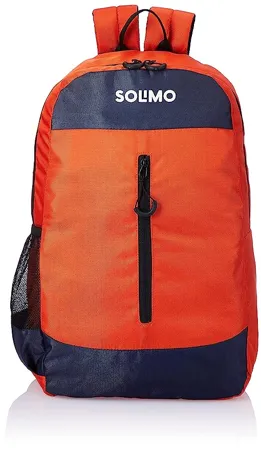 Amazon Brand Solimo Nylon BACKPACK 23 Ltr ORANGE NAVY 