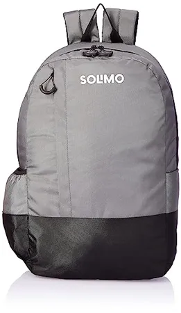 Amazon Brand Solimo Nylon Backpack 23 Ltr Grey Black 