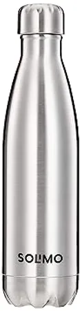 Amazon Brand Solimo Stainless Steel Insulated 24 Hours Hot and Cold Bottle 500 ml Silver