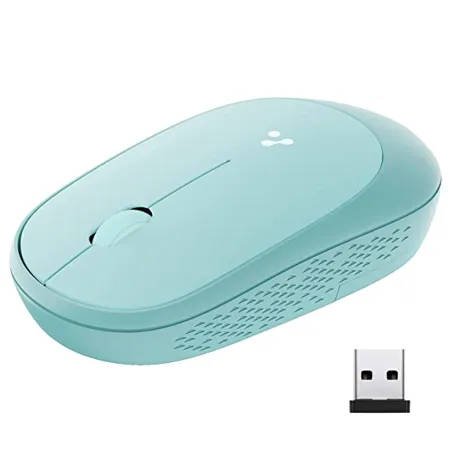 Ambrane SliQ Wireless Optical Mouse with 2 4GHz USB Nano Dongle 3 Keys with Silent Clicks 1200 DPI Comfortable Grip Green 