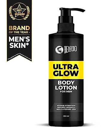 Beardo Ultraglow Body Lotion for Men Hydrating Light Weight Winter Moisturizer for Body Moisturizer for Dry Skin Like Body Butter 250 ml