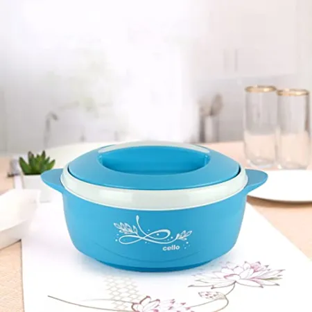 Cello Sapphire Insulated Inner Steel Casserole BPA Free Food Grade Serving 1500ml Blue