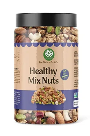 Go Vegan Natural Premium Mix Dry Fruits and Nuts Mix Dry Fruits 500 gm Almonds Pistachios Cashew Kishmish Apricot Figs Walnut Black Raisins Jar Pack 
