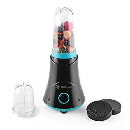 Homeplus Alpha Nutri Blender for smoothie and juices Mixer grinder 400W motor 20000 rpm Shake maker juicer Black and Teal 