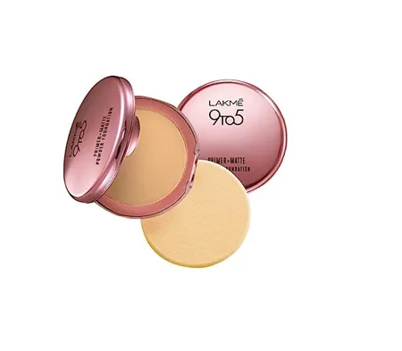 Lakme 9 to 5 Primer with Matte Powder Foundation Compact Ivory Cream 9g