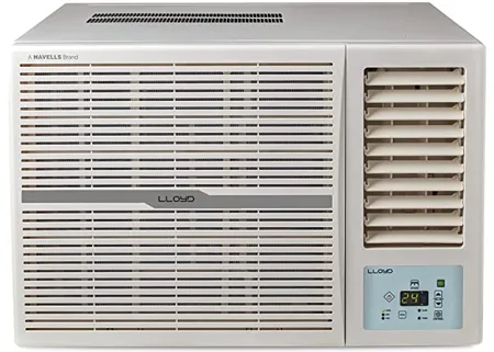 Lloyd 1 5 Ton 3 Star Fixed Speed Window AC Copper 2023 Model White with Silver Deco Strip GLW18C3YWSEW 