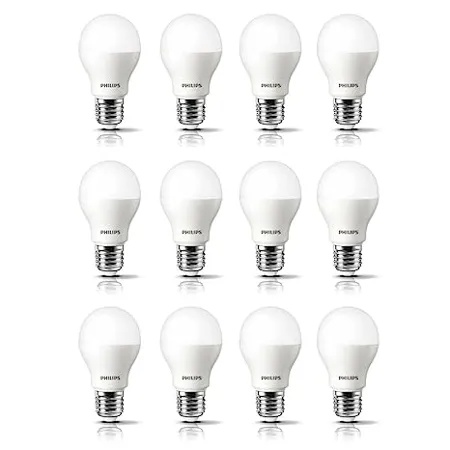 PHILIPS Ace Saver Base E27 2 7 Watt LED Bulb Pack of 12 Cool Day Light 