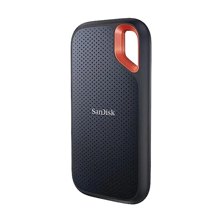 SanDisk 1TB Extreme Portable SSD 1050MB s R 1000MB s W Upto 2 Meter Drop Protection with IP55 Water dust Resistance HW Encryption PC MAC TypeC Smartphone Compatible 5Y Warranty External SSD