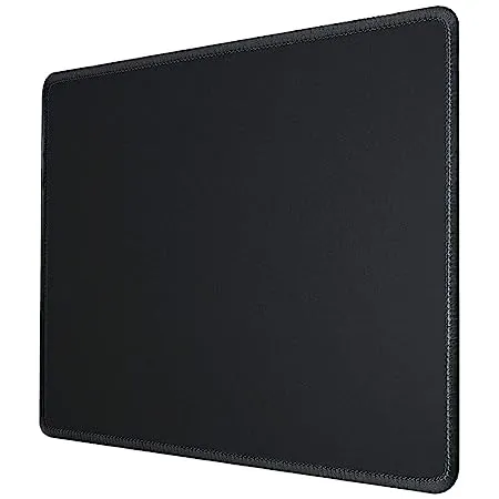 Sounce Mouse Pad Speed Type Mouse Pad with Antifray Stitched Embroidery Edges Non Slip Rubber Base Mousepad for Laptop PC 260mm x 210mm x 2mm Black 
