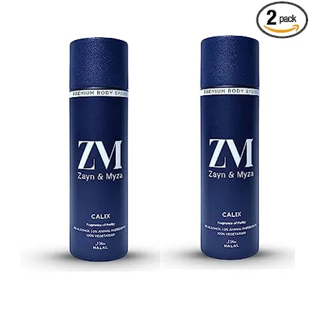 ZM Calix No Alcohol Deodorant Long Lasting Body Spray For Men 200 ml Pack of 2