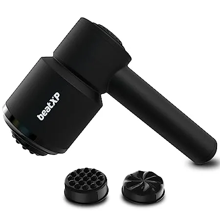 beatXP Blaze Pro Handheld Wireless Full Body massage machine with variable speed Massager Machine for Pain Relief Relaxation Torque motor Type C Fast Charging Black 