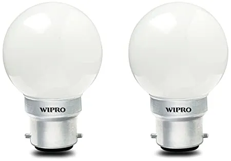 wipro 0 5W LED Cool Day Light Lamp Pack of 2 B22D N10001 