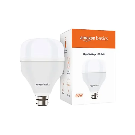 Amazon Basics 40W LED Bulb Cool White Base B22 Pack of 1 