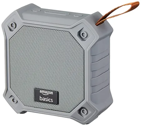 AmazonBasics 5W Bluetooth 5 0 Speaker Upto 36 Hrs Playtime True Wireless Technology Built in Mic Multiple Connectivity Modes Grey 