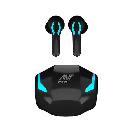 Ant Value Wave 50 TWS Wireless Earbuds Bluetooth 5 3 Headphones with 40ms Ultra Low Latency Noise Reduction Comes with Upto 40 hrs Talk time Ergonomic Design Dual Mode Earbuds Suitable for Gamers