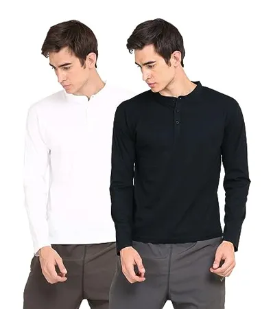 Ap pulse Men s Long Sleeve Mandarin Collar Pack of 2 