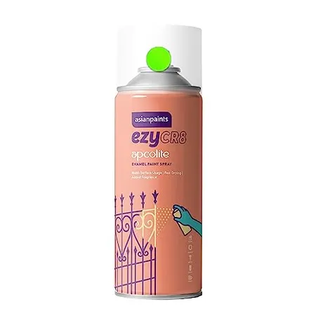 Asian Paints ezyCR8 Apcolite Enamel Multi Surface DIY Spray Paint for Metal Wood Wall Fluorescent Green 125 g 200ml Can
