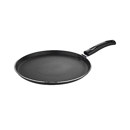 Attro Non Stick Aluminium Gas Stove Induction Compatible Dosa Tawa 28 cm Marble Grey