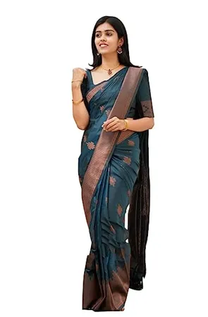 Avantika Fashion Women s Kanjivaram Soft Pure Silk Saree With Blouse Piece
