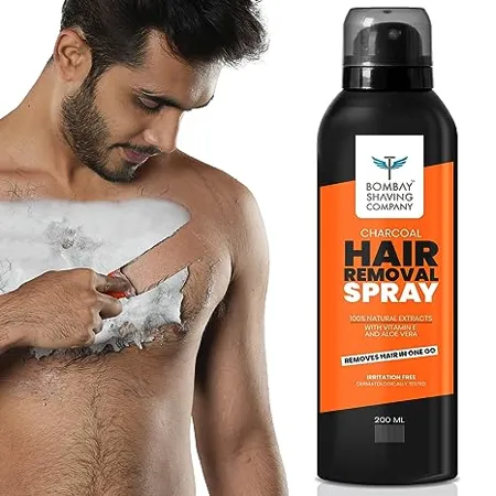 Bombay Shaving Company Hair Removal Spray for Men Painless Irritation Free Spray 200 ml For Chest Arms Underarms Legs Pleasant Smell Hair Removal Cream Spray